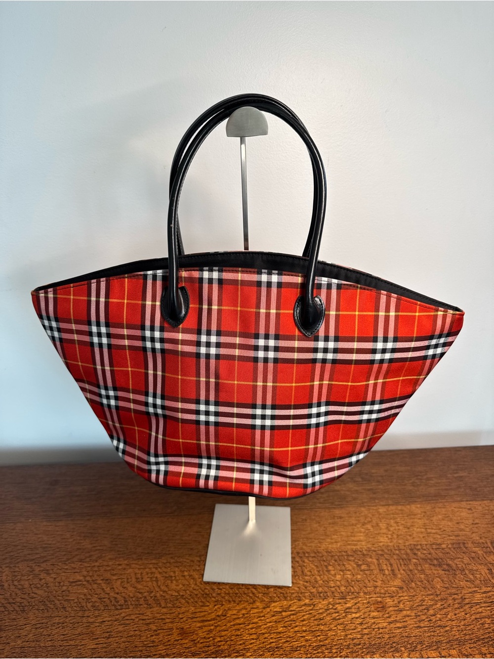 Burberry’s Blue Label Red Plaid Tote - Rare Japan Exclusive w/COA